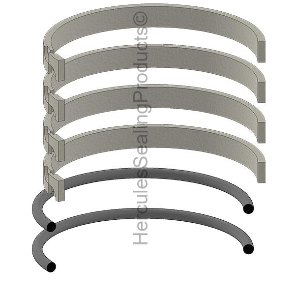 Parker - After Market Parts Hydraulic Cylinder Repair Kit- 2 Piston Ring Kits PR202H0005 - main